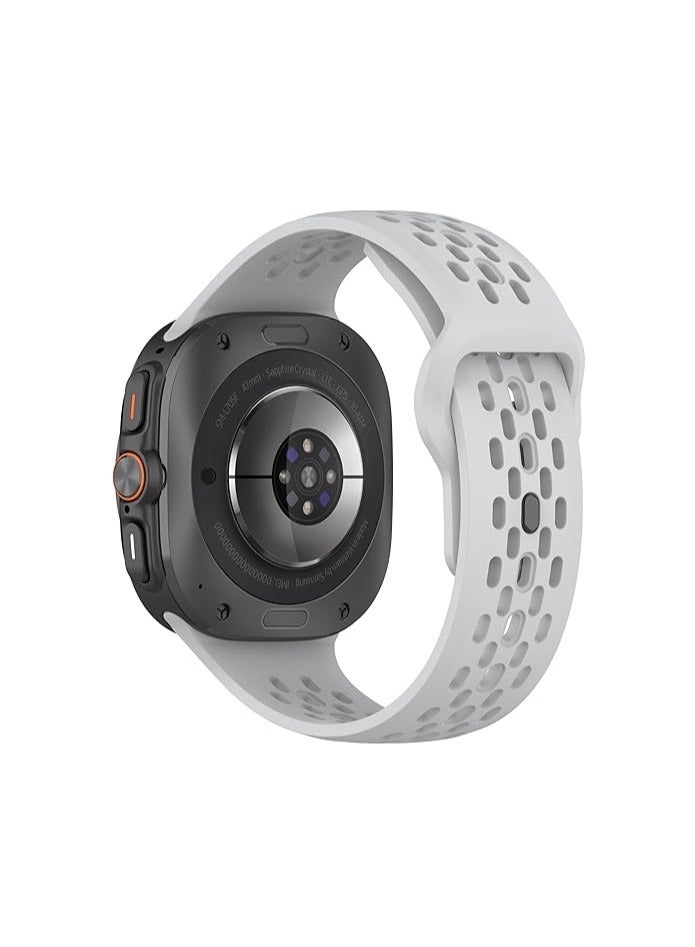 MOCOM Watch7 Ultra 47mm Band, Silicone Watch Band for Samsung Galaxy Watch Ultra 47mm, Soft Breathable Replacement Strap for Galaxy Watch Ultra 47mm Strap Band, Waterproof Wristband Smartwatch Accessories - Image 1