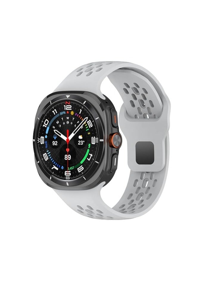 MOCOM Watch7 Ultra 47mm Band, Silicone Watch Band for Samsung Galaxy Watch Ultra 47mm, Soft Breathable Replacement Strap for Galaxy Watch Ultra 47mm Strap Band, Waterproof Wristband Smartwatch Accessories - Image 2