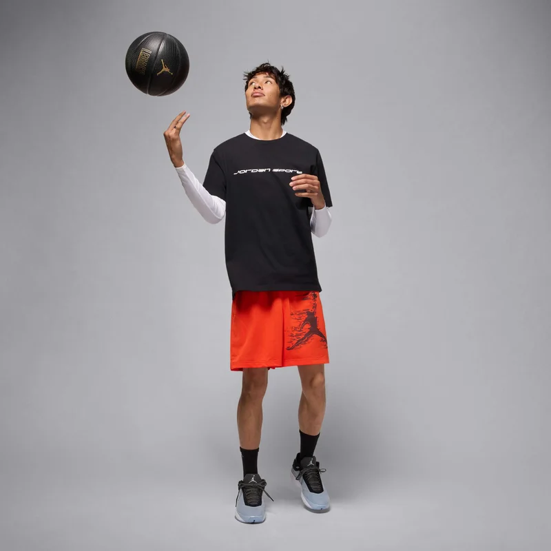 Jordan Orange Men's Dri-FIT Sport Basketball Shorts for Men | Best Price UAE
