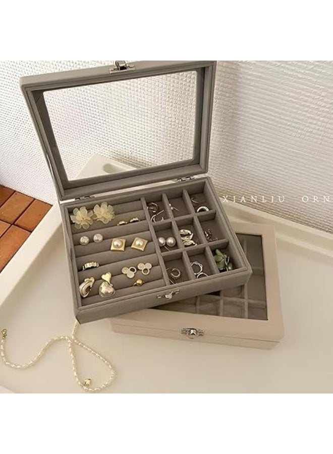Jewelry Organizer Box with Multiple Compartments – Elegant Storage Case for Rings, Earrings, Necklaces & Bracelets – Compact & Stylish Design for Home, Travel, or Gift Giving - Image 2