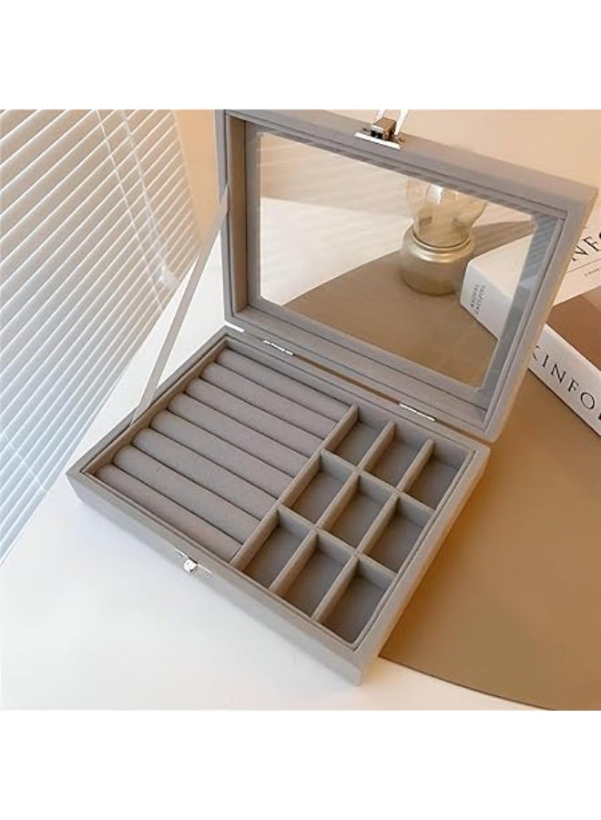 Jewelry Organizer Box with Multiple Compartments – Elegant Storage Case for Rings, Earrings, Necklaces & Bracelets – Compact & Stylish Design for Home, Travel, or Gift Giving - Image 5