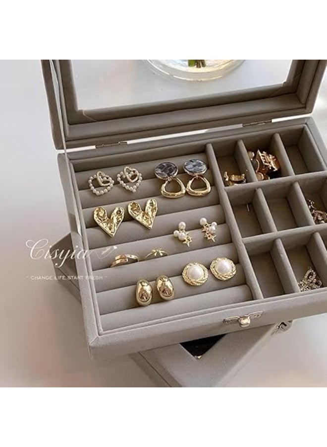 Jewelry Organizer Box with Multiple Compartments – Elegant Storage Case for Rings, Earrings, Necklaces & Bracelets – Compact & Stylish Design for Home, Travel, or Gift Giving - Image 3