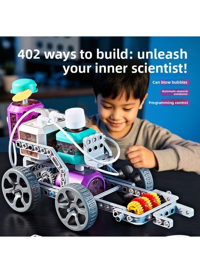 Building Blocks - 2251j [Programming Building Blocks] 402 circuit construction + 24 programming shapes + charging model. Building Blocks - Remote Control Robot, STEM Educational Toy, Programmable Set, Children's Science Gift. - Image 4