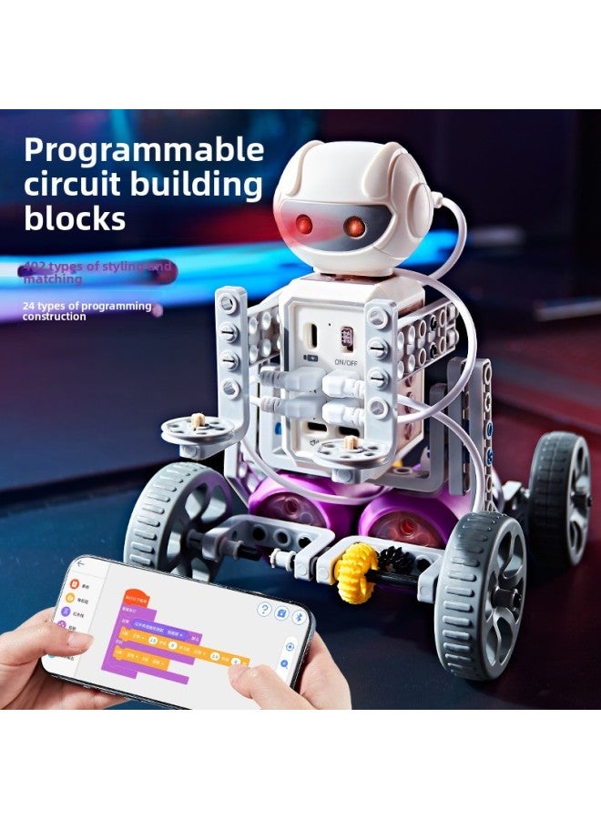 Building Blocks - 2251j [Programming Building Blocks] 402 circuit construction + 24 programming shapes + charging model. Building Blocks - Remote Control Robot, STEM Educational Toy, Programmable Set, Children's Science Gift. - Image 3