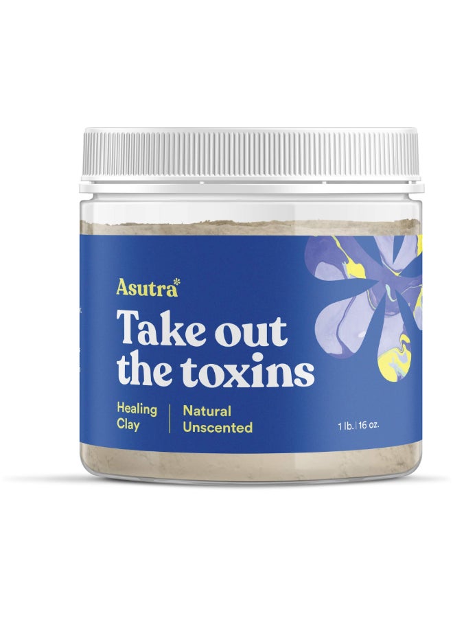 ASUTRA Indian Healing Clay Mask 1 lb For Skin Hair Care Deep Pore Cleansing Soften Brighten Complexion AntiBlemish Acne Treatment AntiAging Properties Unscented Sodium Bentonite Clay - Image 3