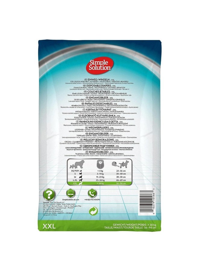 Simple Solution Disposable Dog Diapers For Female Dogs, (Xxl) And Pawpaya 5 In 1 Multipurpose 100 Pull Pack Plant-Based Pet Cleaning Wipes  - Image 3