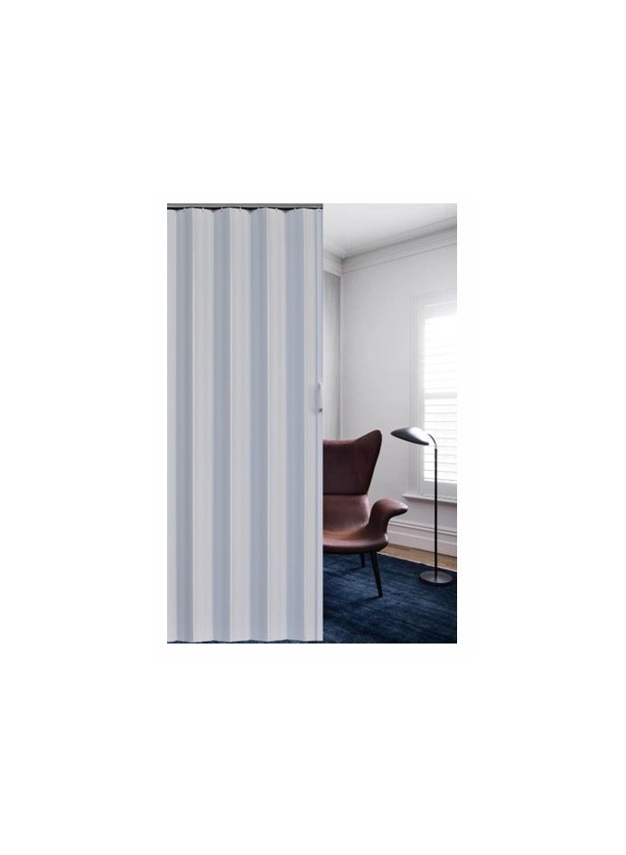 PVC Folding Door Sliding, size 100cm x 220cm Color Ash White - 00  - Image 1