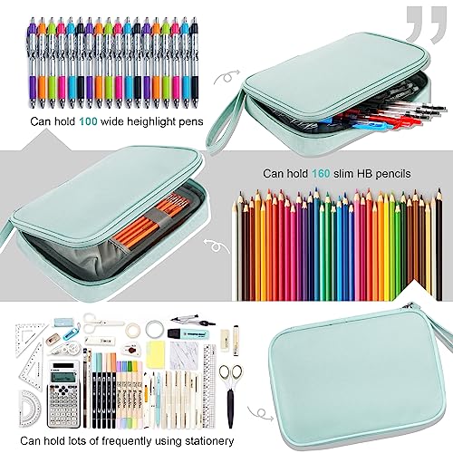 Zannaki Big Capacity Storage Pouch Marker Pen Pencil Case Simple Stationery Bag Box Art Tool & Sketch Storage Boxes for Bullet Journal Middle High School Office College Student Girl Women Adult Teen - Image 2