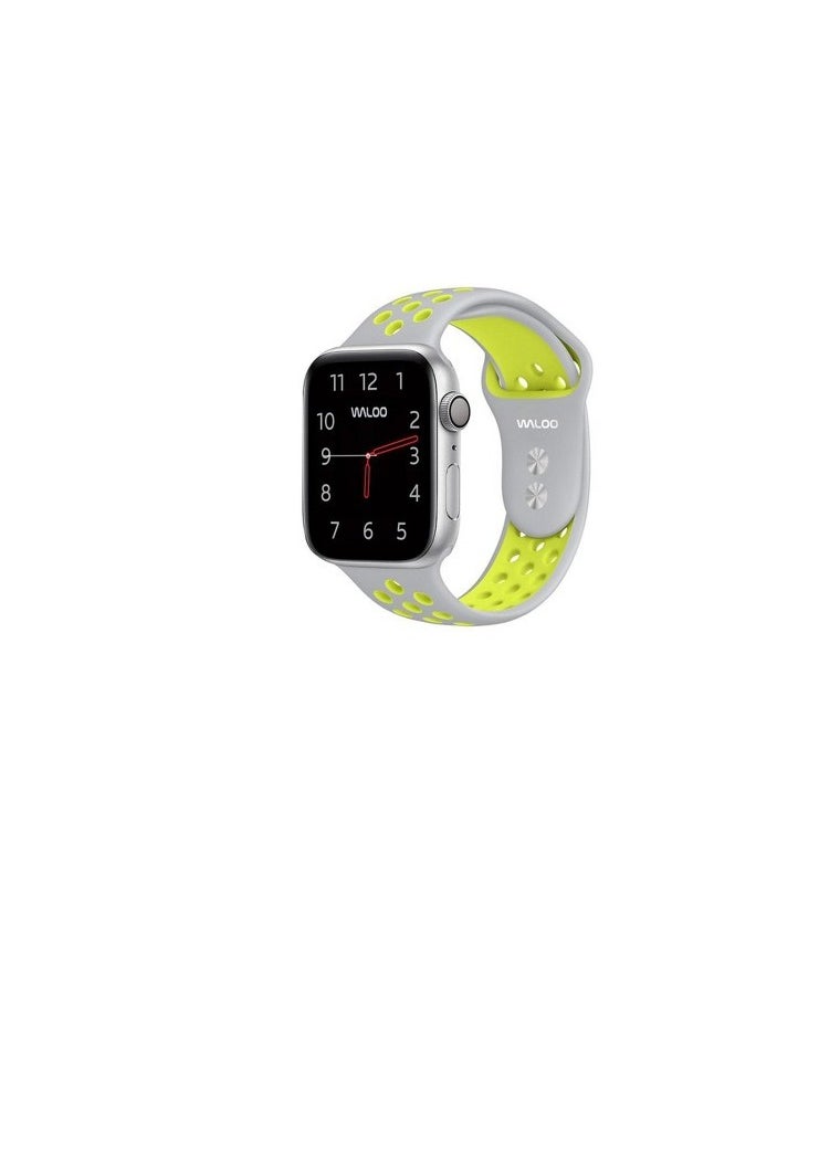 Generic - Strap Compatible with Apple Watch Band 49mm 45mm 44mm 42mm 41mm 40mm 38mm, Breathable Silicone Sport Replacement Wristband Strap for iWatch Ultra/Ultra2 Series 9/8/7/6/5/4/3/2/1/SE/SE2 - Image 1