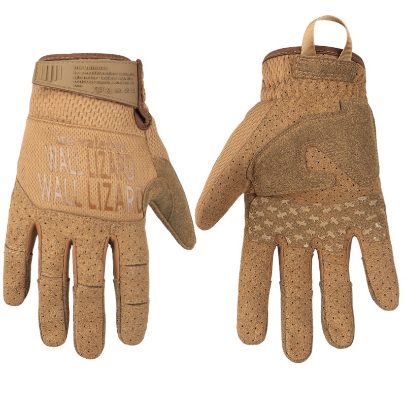 Tactical Gloves Dual-Sided Touchscreen Breathable Non-Slip Brown  - Image 1