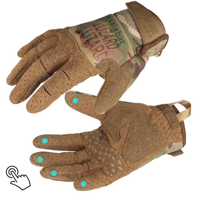 Tactical Gloves Dual-Sided Touchscreen Breathable Non-Slip Brown  - Image 4