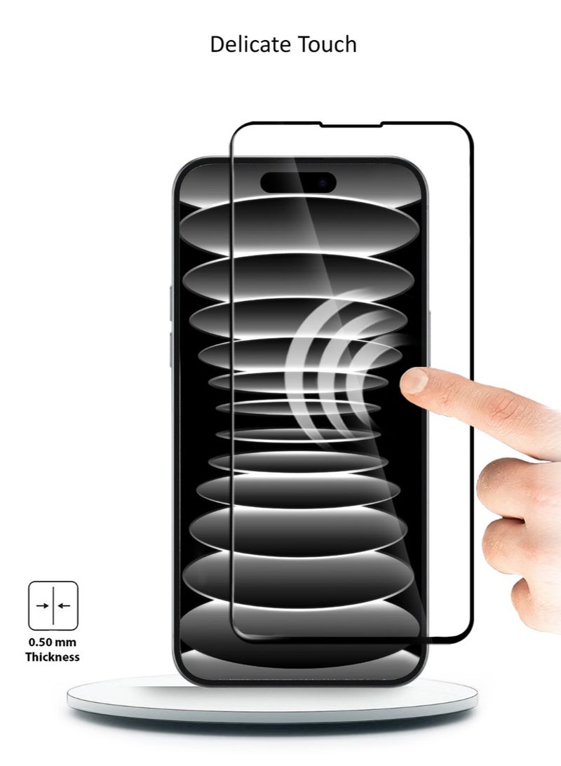 Techie Apple iphone 16 Pro Full Cover HD Tempered Glass Screen Protector - Image 4