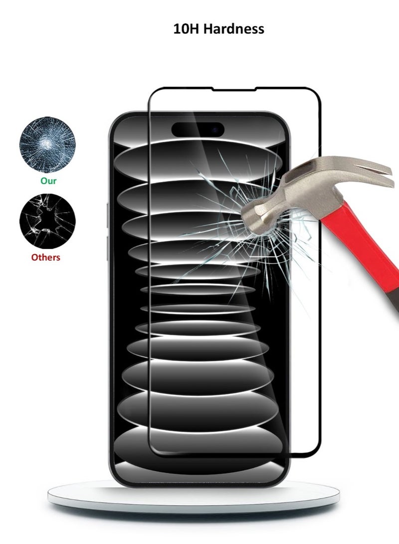 Techie Apple iphone 16 Pro Full Cover HD Tempered Glass Screen Protector - Image 5