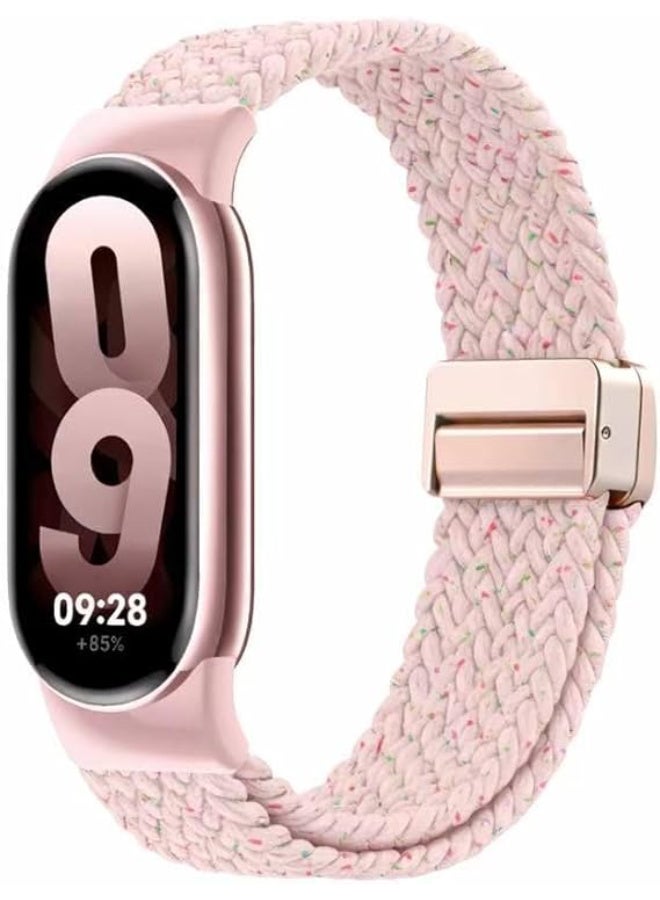 Strap For Xiaomi Mi Band 10/9/8 Magnetic Metal Buckle Sport Breathable Strap for Men Women Band Quick Release Soft Replacment Wristband For Xiaomi Smart Band 8/9/10 (Magnetic D2)