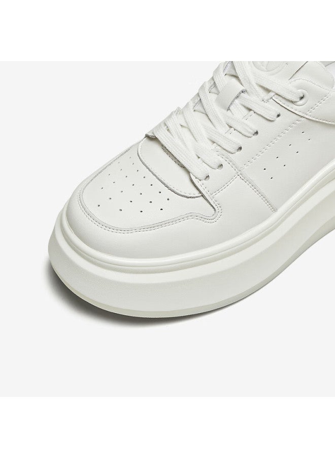 Tata Tata Sun Leyan Same Style White Whale Thick Sole Casual Sneakers Women Fleece Lined White Am6 Size 37 - Image 4