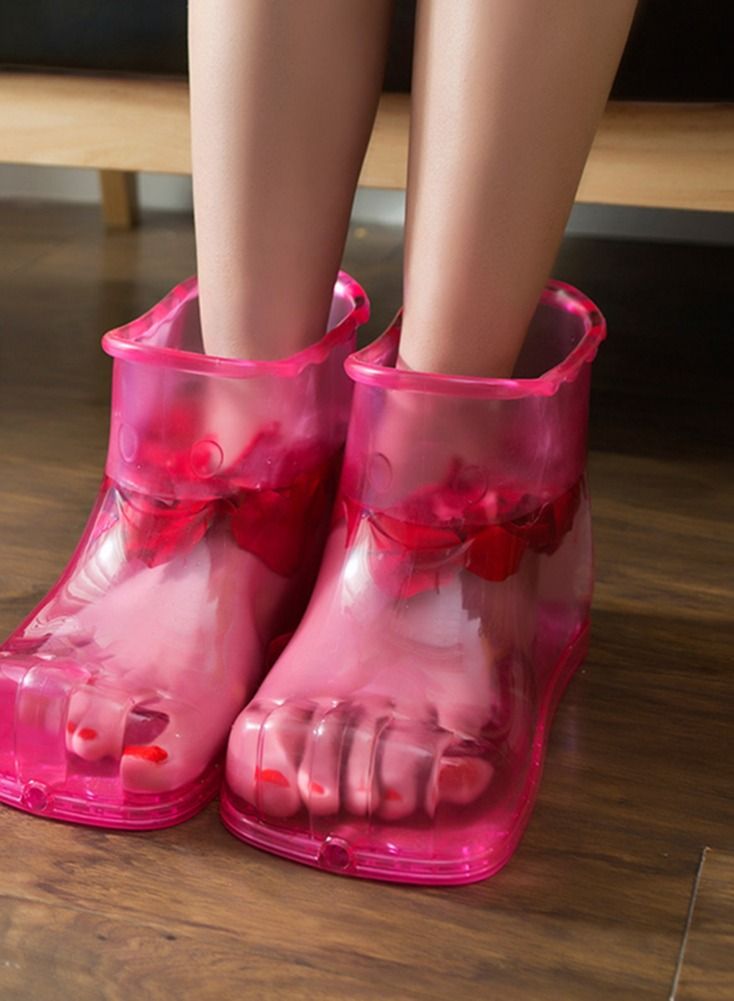 Portable Foot Bath bucket boots for massage and foot care pink - Image 3