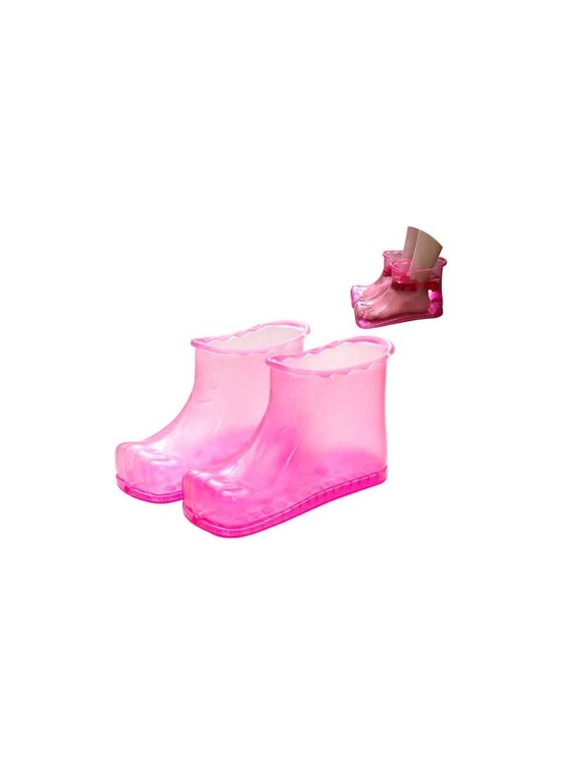 Portable Foot Bath bucket boots for massage and foot care pink - Image 1