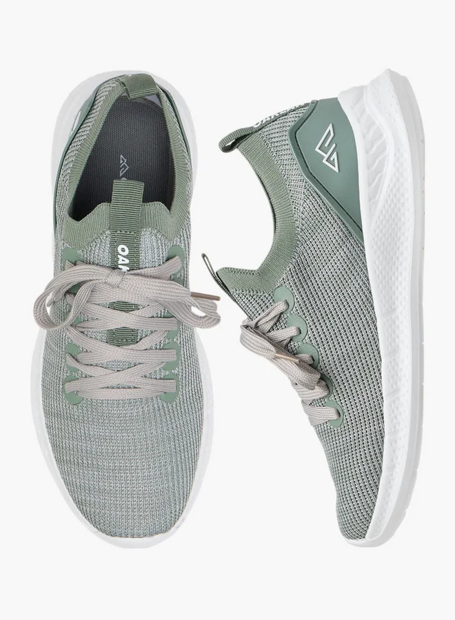 Oaklan by Shoexpress Textured Sports Shoes with Lace-Up Closure