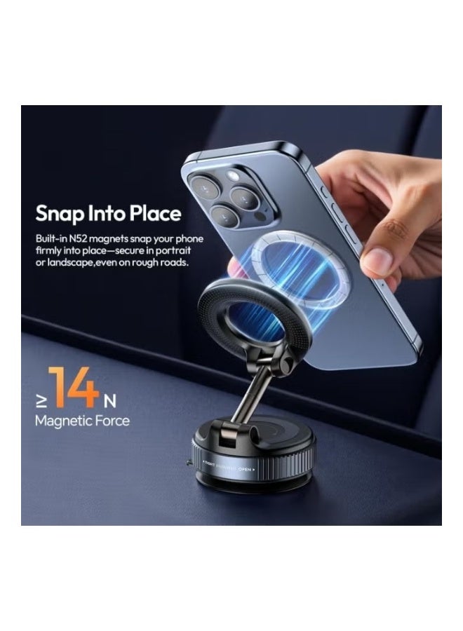 Portable Magnetic Mobile Phone Holder – 360 Degree Adjustable Foldable Stand for Car, Office Desk & Home Use - Image 2