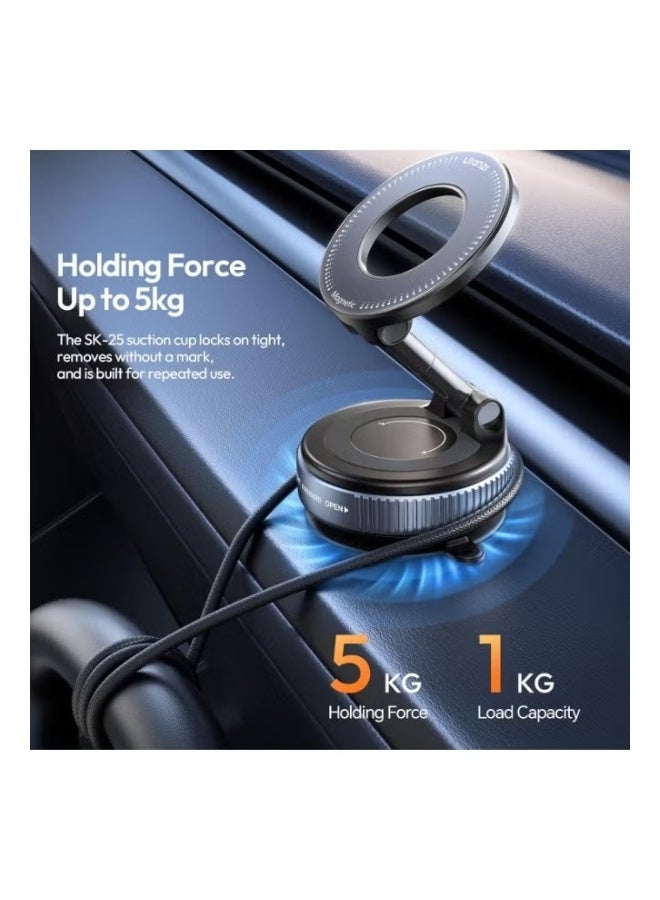 Portable Magnetic Mobile Phone Holder – 360 Degree Adjustable Foldable Stand for Car, Office Desk & Home Use - Image 4