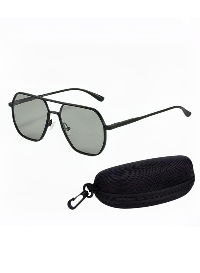 New color changing sunglasses, Polarized Aviator Sunglasses for Men Women,UV400 Protection Lens, Trendy Square Sun Glasses Retro Pilot Shades UV Protection - Image 1