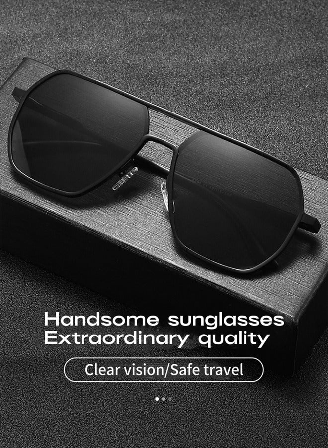 New color changing sunglasses, Polarized Aviator Sunglasses for Men Women,UV400 Protection Lens, Trendy Square Sun Glasses Retro Pilot Shades UV Protection - Image 2