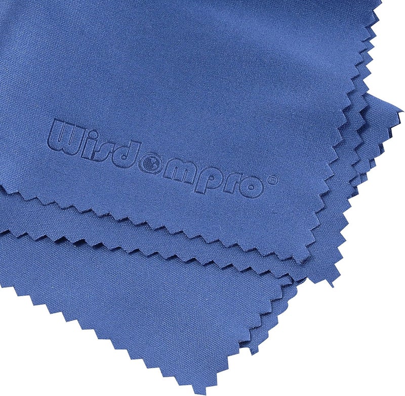 Wisdompro 8-Pack 6x7 Inches Microfiber Cleaning Cloth for Camera Lens, Glasses, Phone, iPhone, iPad, Tablet, Laptop, LCD TV, Computer Screen, Monitor and Other Electronics Device - Blue - Image 3