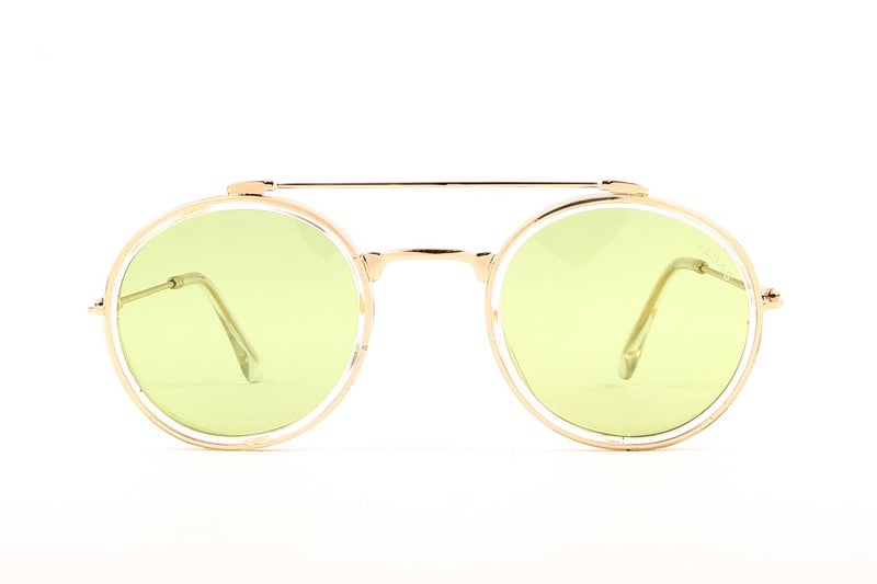 VEGAS Full Rim Round Unisex Light Green  Sunglasses V2099 C3 - Image 1