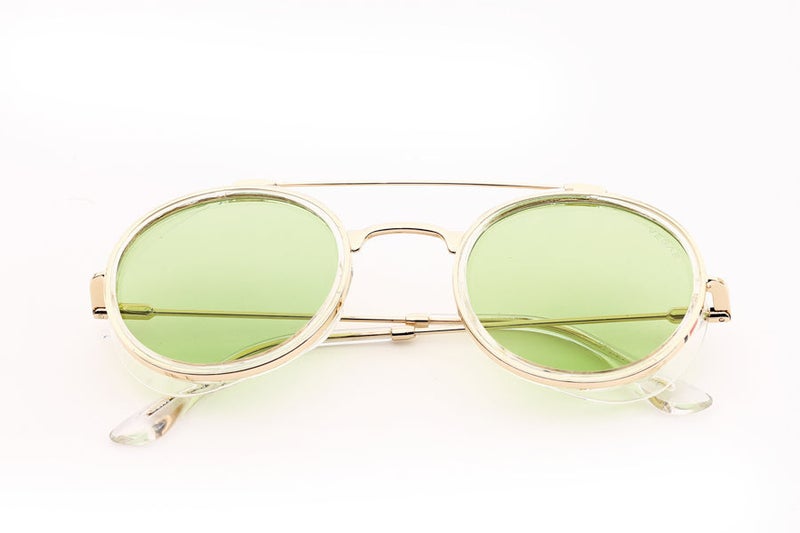 VEGAS Full Rim Round Unisex Light Green  Sunglasses V2099 C3 - Image 4
