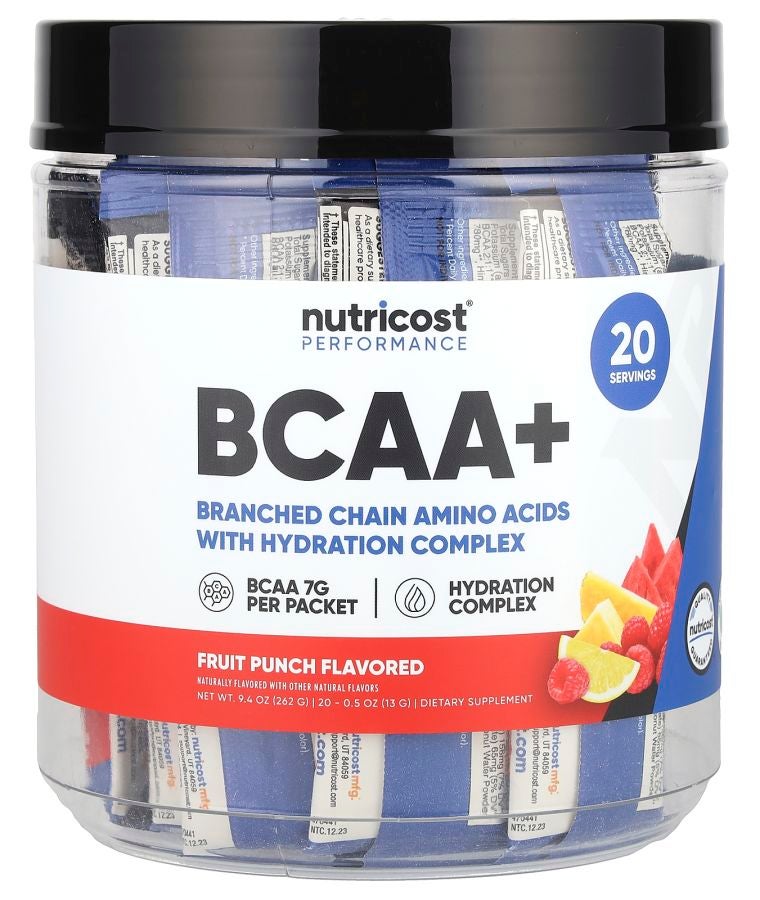 Performance BCAA+ Fruit Punch 20 Packets 0.5 oz (13 g) Each