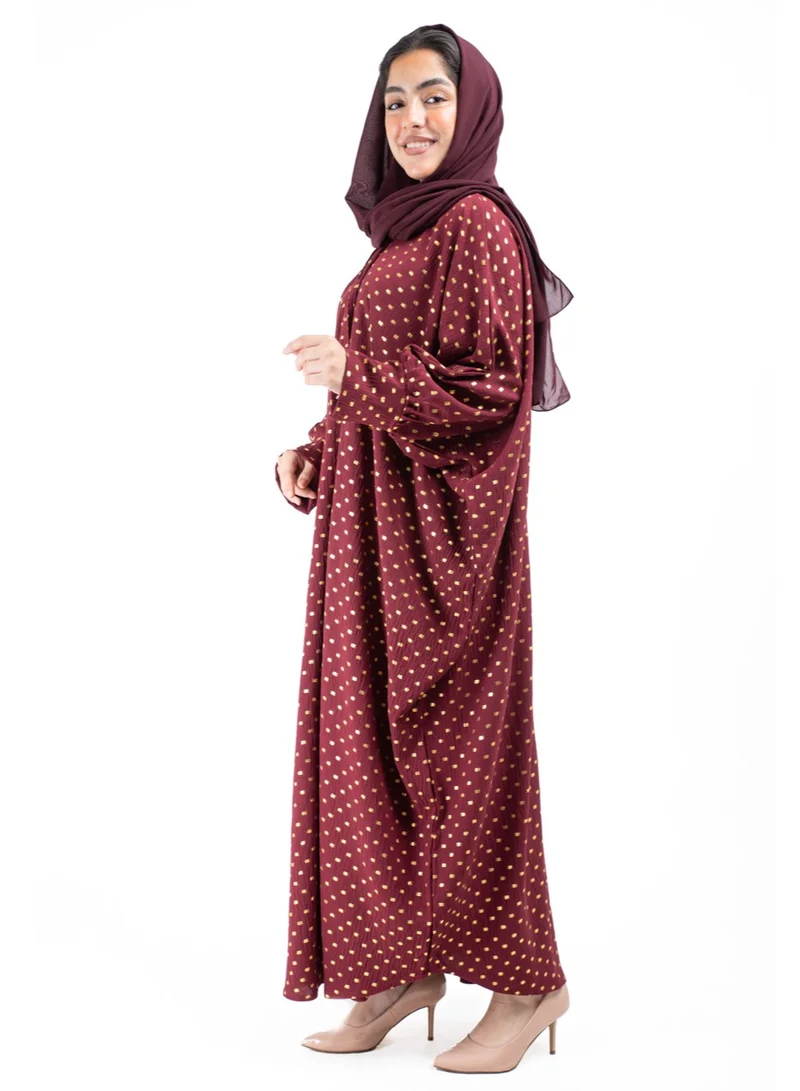 IKKXA Abaya AIK8004 Maroon