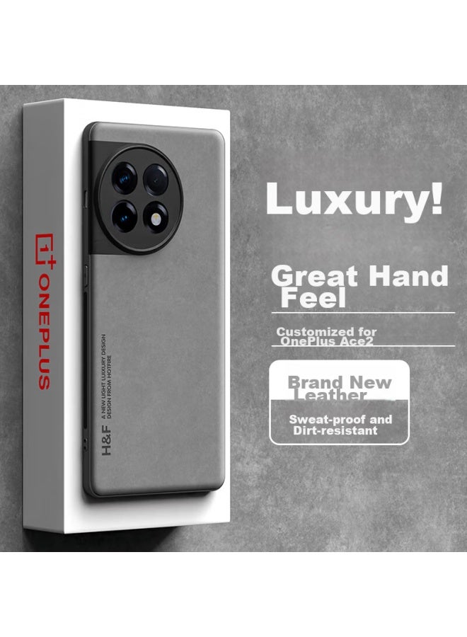 Hotfire Phone Case For Oneplus Ace 2, 1+ Ace2 Protective Cover, Upgraded Skin-like Lambskin Matte Lens Full Protection Silicone Case For Men And Women Gray - Image 1