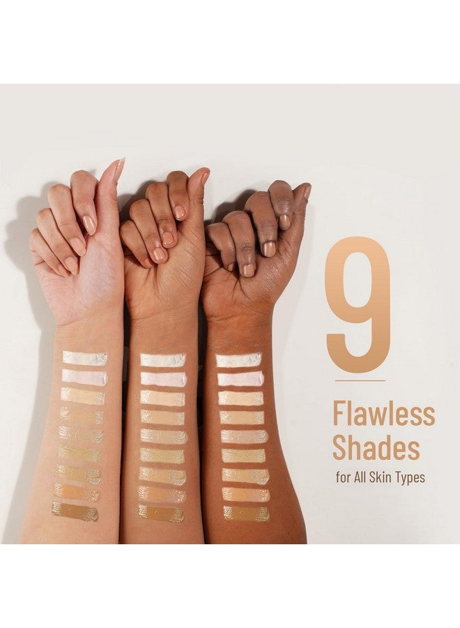 Swiss Beauty Swiss Beauty High Performance Foundation | Water-Resistant | Medium to Buildable Coverage | Lightweight | Easy to Blend | With Vitamin C & Niacinamide | Natural Buff, 55g - Image 5
