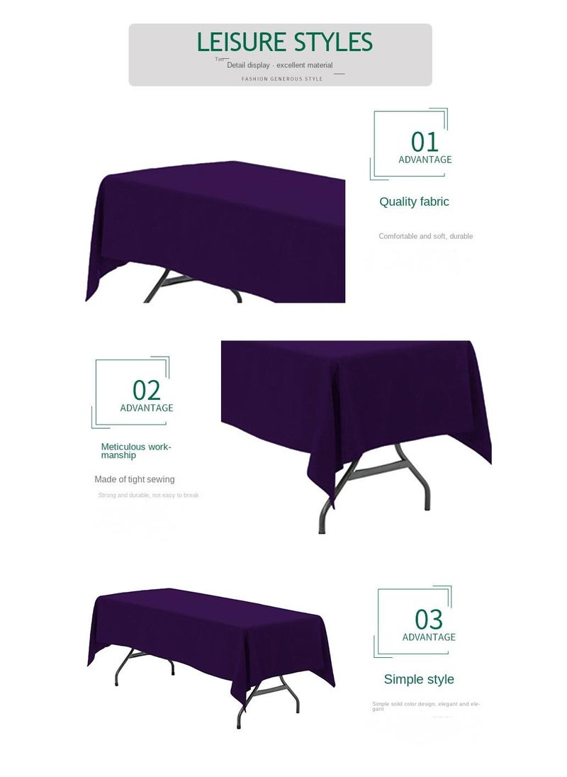 Bluejw - 1-Piece Solid Pattern Table Cloth Dark Blue - Image 1