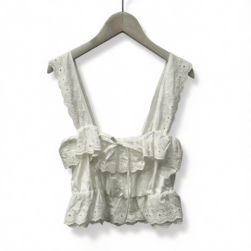 Lace Embroidered Asymmetric Midi Dress Set - Image 3
