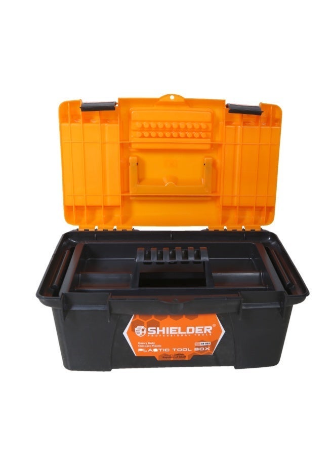 شیلدر صندوق أدوات بلاستيكي شيلدر SH-808 للخدمة الشاقة – منظم تخزين كبير بقفل معدني – صندوق عدة محمول للمنزل وورش العمل - Image 4
