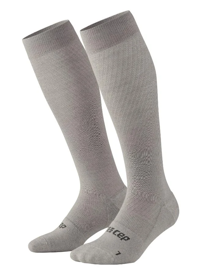 CEP CEP - Flight Compression Socks Tall Light Grey Men
