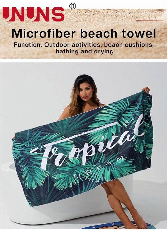 UNUNS Microfiber Beach Towel,Quick Fast Dry Super Bath Towels Absorbent Blanket,Suitable For Travel,Camping,Pool - Image 2