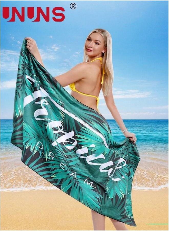 UNUNS Microfiber Beach Towel,Quick Fast Dry Super Bath Towels Absorbent Blanket,Suitable For Travel,Camping,Pool - Image 1