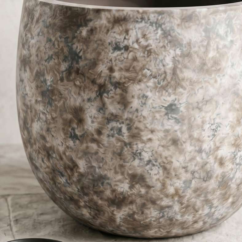 Pan Home Beverly Cement Patina U shaped Planter 41x37cm - Brown - 221AIC9905081 - Image 2