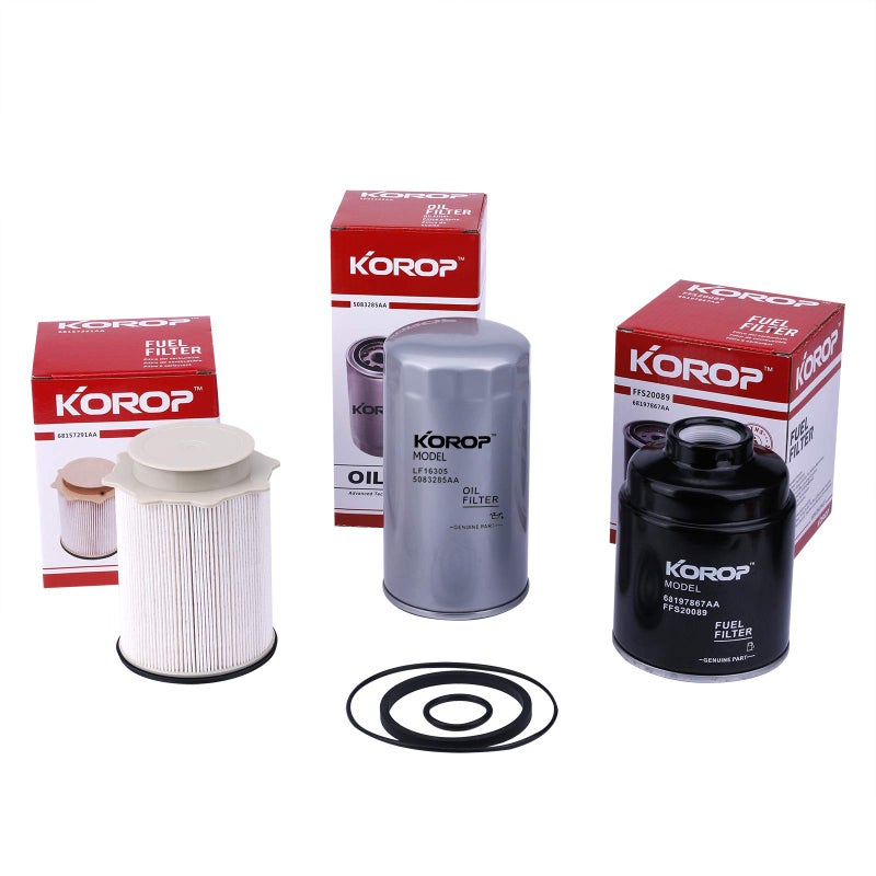 Fuel Filter Water Separator and Oil Filter Set Fits for Dodge Ram 67L Cummins Diesel 20132018 2500 3500 4500 5500 Replaces 68197867AA 68157291AA 5083285AA