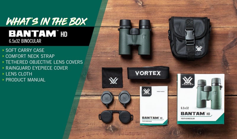 Vortex Optics Bantam HD 6.5x32 Youth Binoculars - HD Optical System, XR Lens Coatings, Rubber Armor, Tripod Adaptable, Waterproof, Fogproof, Shockproof - Unlimited, Unconditional Warranty - Image 5