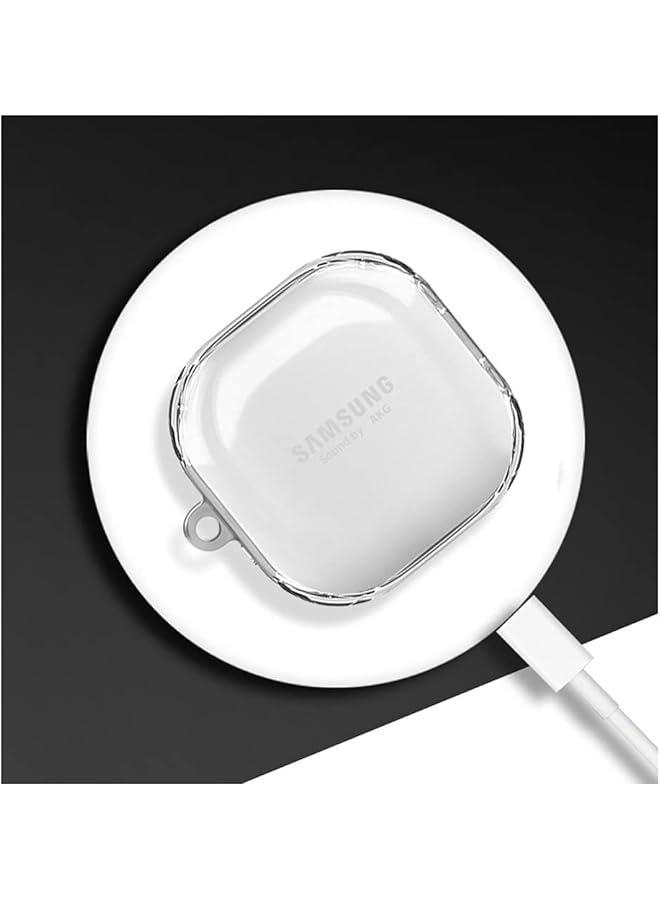 إيروريكس حافظة لهاتف Samsung Galaxy Buds Live 2020 Buds Pro 2021 غطاء TPU ناعم ورقيق واقٍ مقاوم للصدمات ومضاد للسقوط متوافق مع Galaxy Buds Live شفاف - Image 5