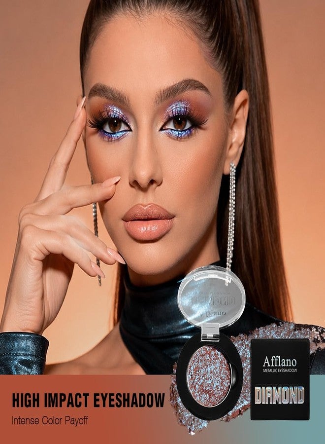 Afflano Multichrome Purple Blue Eyeshadow, Lilac Blue Pink Chameleon Shimmer Holographic Eyeshadow, Duochrome Long Lasting Metallic for Party Festival Sparkle Makeup, Buildable Eye Brightening Vegan - Image 2