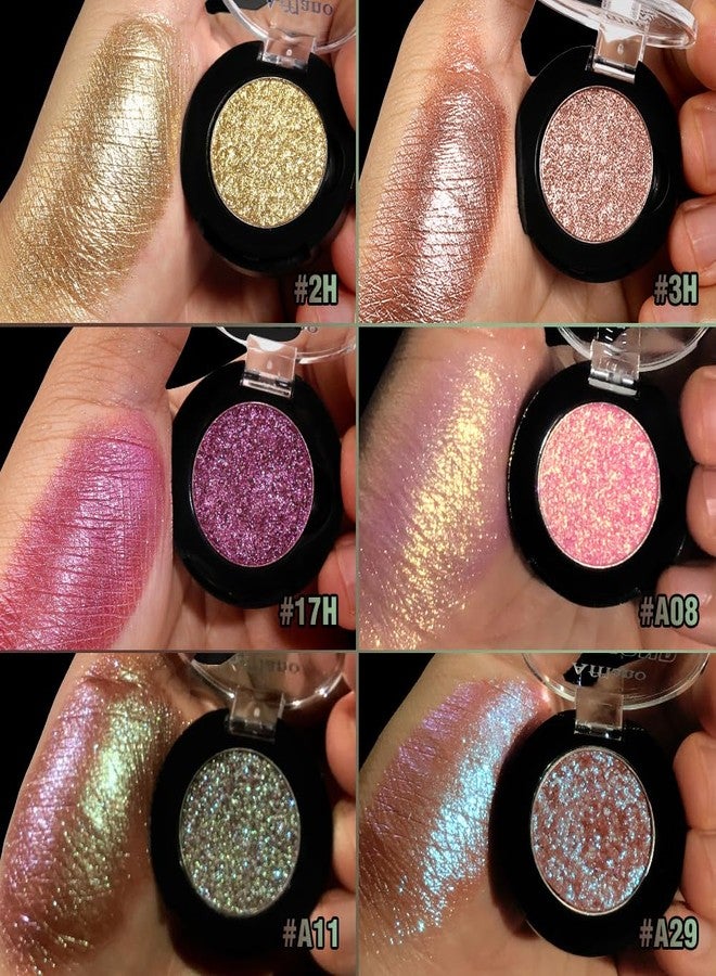 Afflano Multichrome Purple Blue Eyeshadow, Lilac Blue Pink Chameleon Shimmer Holographic Eyeshadow, Duochrome Long Lasting Metallic for Party Festival Sparkle Makeup, Buildable Eye Brightening Vegan - Image 5