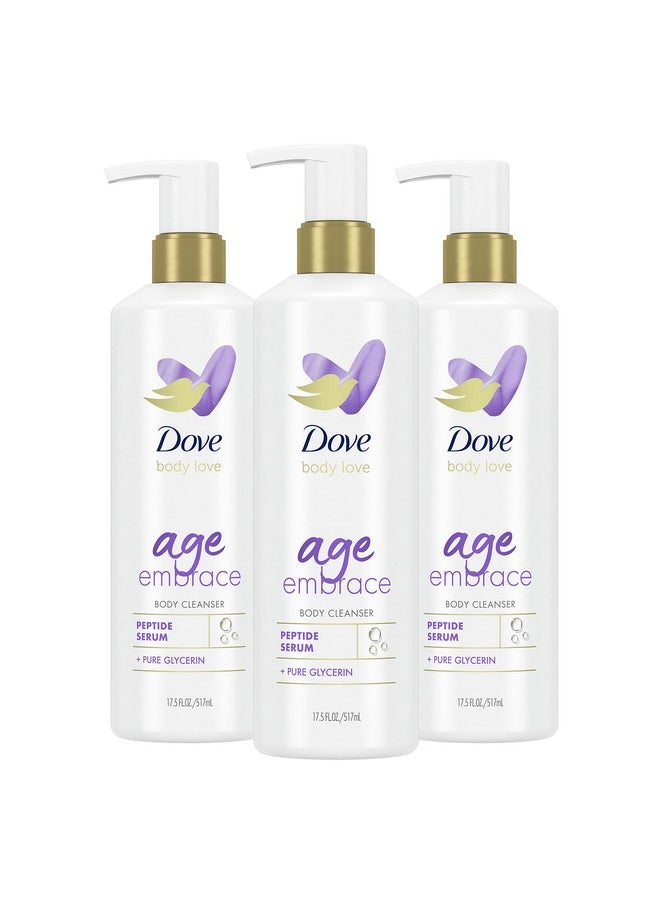 Dove - Body Love Body Cleanser Age Embrace 3 Count For Maturing Skin Body Wash With Peptides And Pure Glycerin 17.5 Fl Oz - Image 1