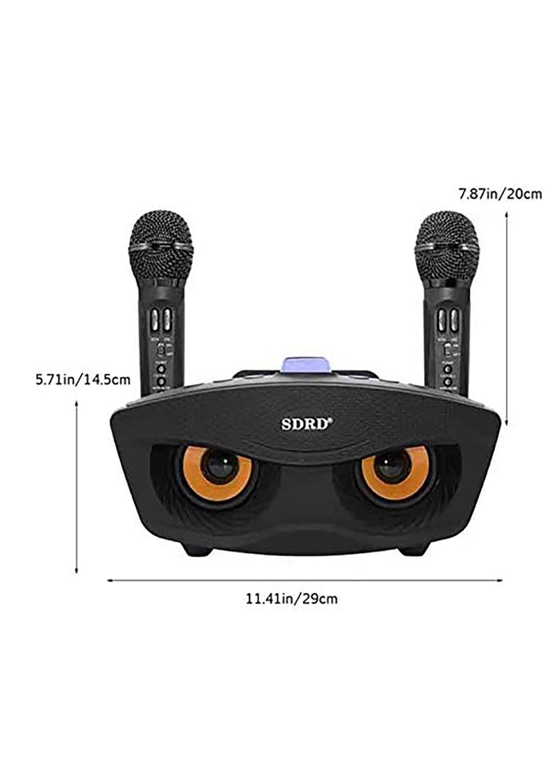SDRD SD306 Dual Wireless Karaoke Microphone and Mixer System, Upgraded Version Dual Channel Handheld Microphone Karaoke for Dj Party,Church, Wedding, Home Party, Speech, Black  - Image 1
