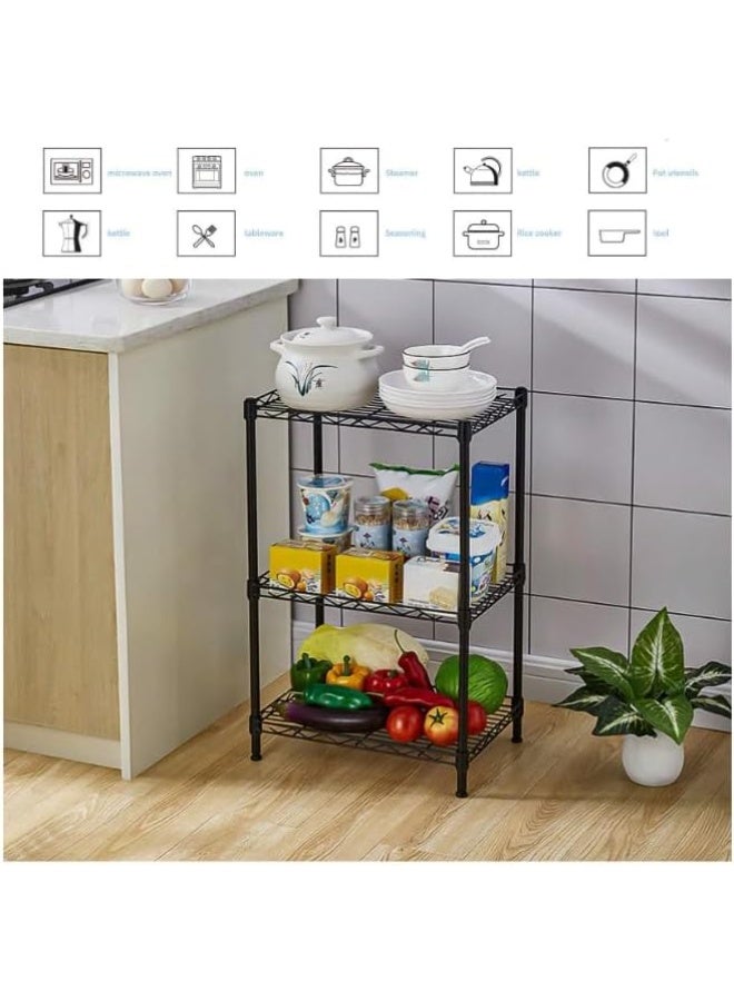 3-Tier Metal Wire Kitchen Storage Rack Shelf - Image 5