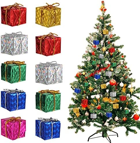 Partunay 24 Pcs Mini Multi Gift Box Christmas Tree Xmas Tree Decoration Hanging Ornaments Christmas Decoration Items - Image 2