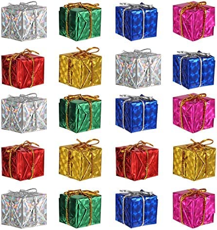 Partunay 24 Pcs Mini Multi Gift Box Christmas Tree Xmas Tree Decoration Hanging Ornaments Christmas Decoration Items - Image 3